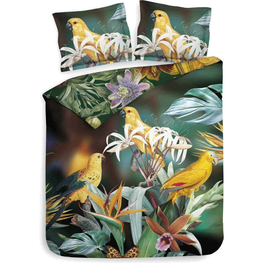 Heckett & Lane Eliana Dekbedovertrek - Lits-jumeaux - 260x200/220 cm - Green afbeelding 1