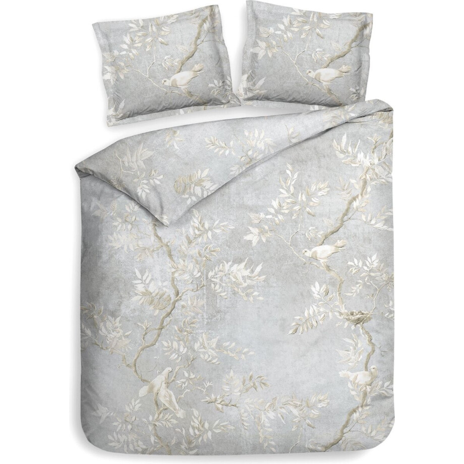 Heckettlane Fresco Dekbedovertrek - Tweepersoons - Katoensatijn - 200x200-220cm - Grijs Heckettlane Fresco Dekbedovertrek - Tweepersoons - Katoensatijn - 200x200-220cm - Grijs afbeelding 1