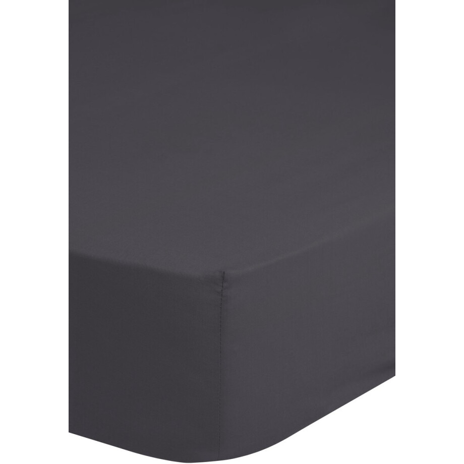 Good Morning hoeslaken effen kleur - 1 persoons 90x220 cm - Antraciet - 100% Katoen jersey Good Morning hoeslaken effen kleur - 1 persoons 90x220 cm - Antraciet - 100% Katoen jersey afbeelding 1