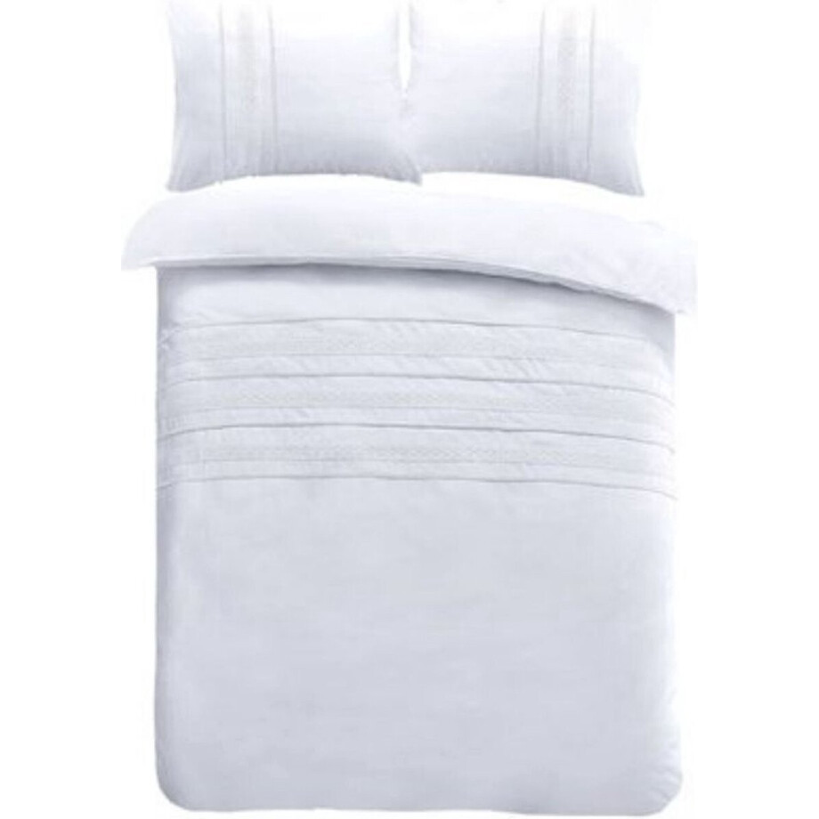 Papillon Madrid Dekbedovertrek - Eenpersoons - 140x200/220 cm - Wit afbeelding 1