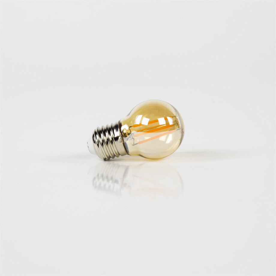 Kooldraadlamp 'Bol Mini' E27 LED 4W goldline, dimbaar afbeelding 