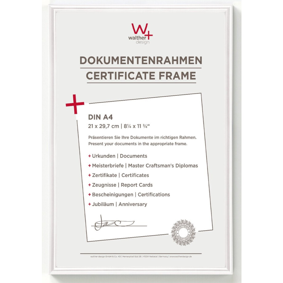 Walther Galeria - Kunststof lijst - Fotoformaat 21 x 29,7 cm (DIN A4) - Wit Walther Galeria - Kunststof lijst - Fotoformaat 21 x 29,7 cm (DIN A4) - Wit afbeelding 1