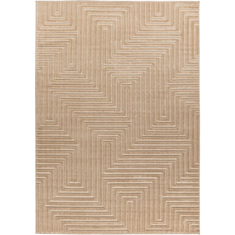 Flycarpets Justina Modern Japandi Stijl Voor Binnen & Buiten Vloerkleed - Beige - 200x290 cm Flycarpets Justina Modern Japandi Stijl Voor Binnen & Buiten Vloerkleed - Beige - 200x290 cm afbeelding 1