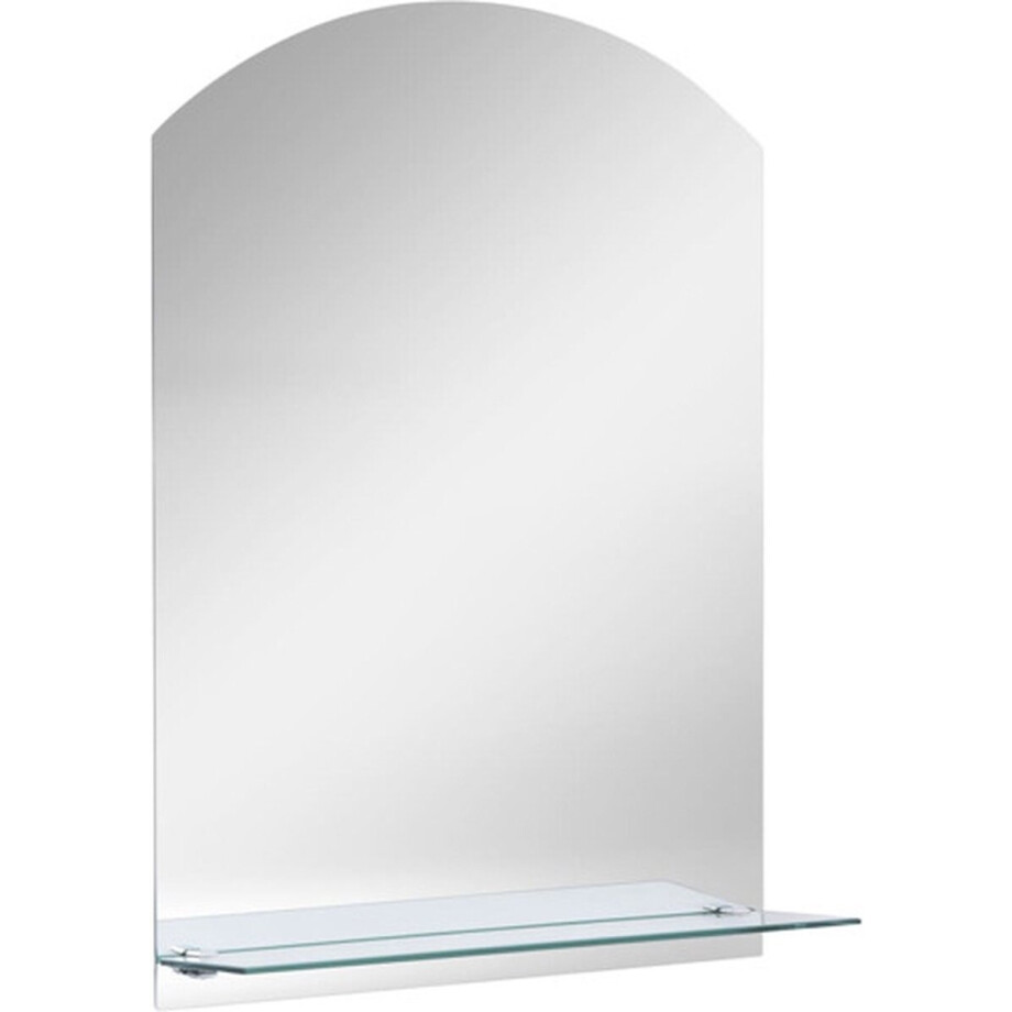 vidaXL - Wandspiegel - met - schap - 20x40 - cm - gehard - glas vidaXL - Wandspiegel - met - schap - 20x40 - cm - gehard - glas afbeelding 1