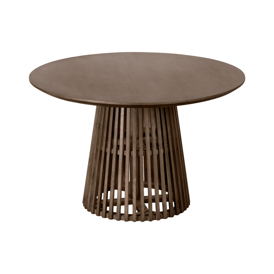 Lewis & Loft Eettafel Levi - Rond - FSC® gecertificeerd mangohout - Ø120 cm - Bruin afbeelding 1
