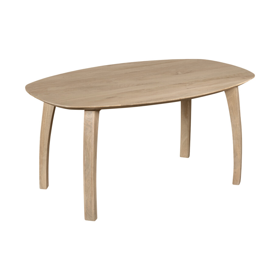 Lewis & Loft Eettafel Luna - FSC® gecertificeerd mangohout - Deens ovaal - 160 x 100 cm - Naturel afbeelding 1