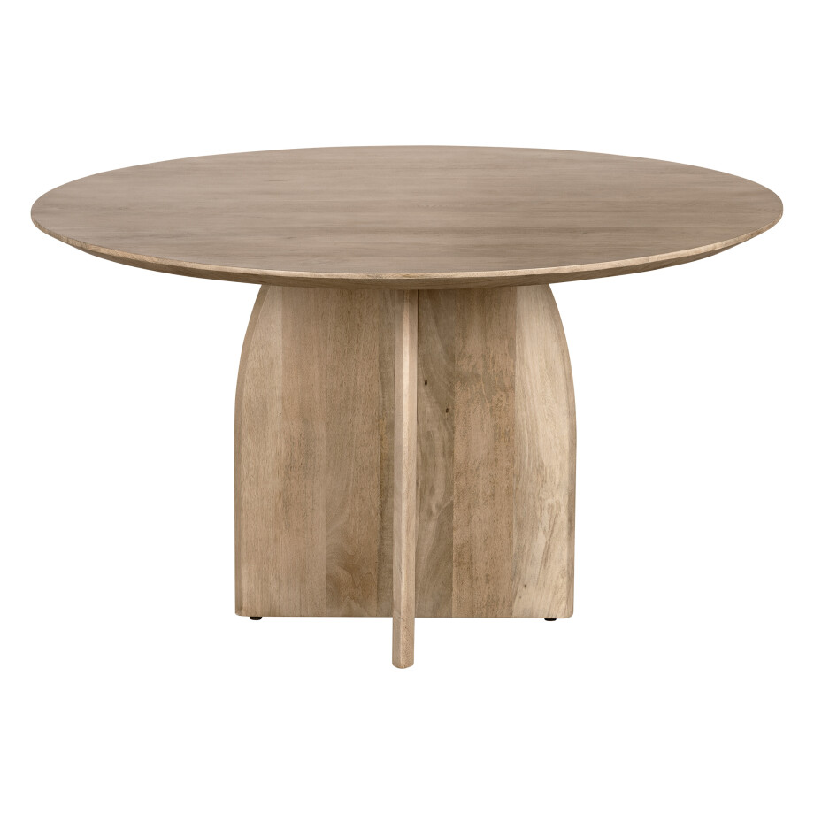Lewis & Loft Eettafel Lupe - Rond ⌀130 - FSC®-gecertificeerd mangohout - Naturel afbeelding 1
