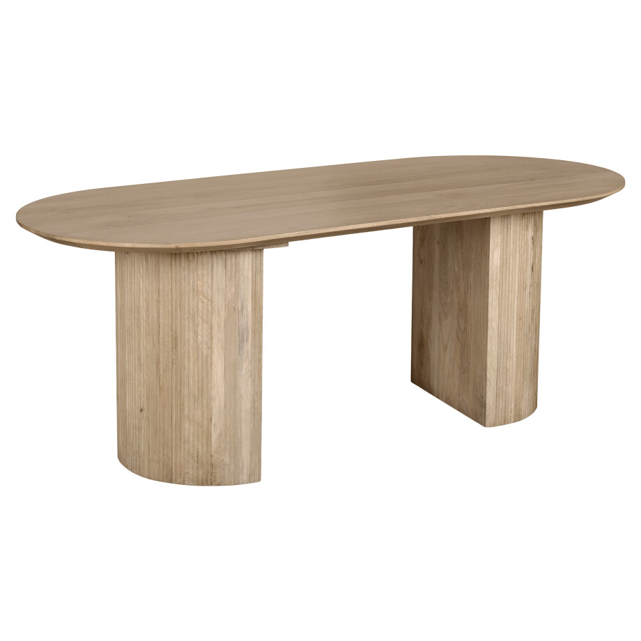 Lewis & Loft Eettafel Lynn - Ovaal - FSC®-gecertificeerd mangohout - 200x90 cm - Naturel afbeelding 1