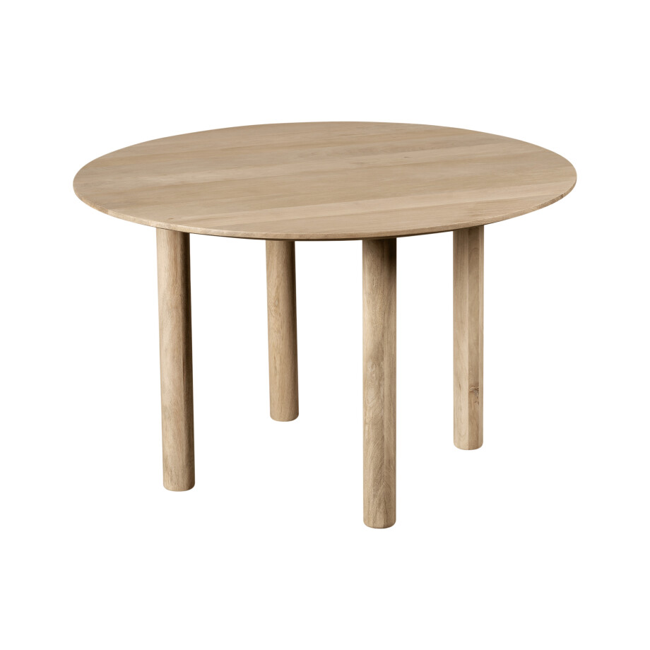 Lewis & Loft Eettafel Lian - Rond ⌀120 cm - FSC®-gecertificeerd mangohout - Naturel afbeelding 1
