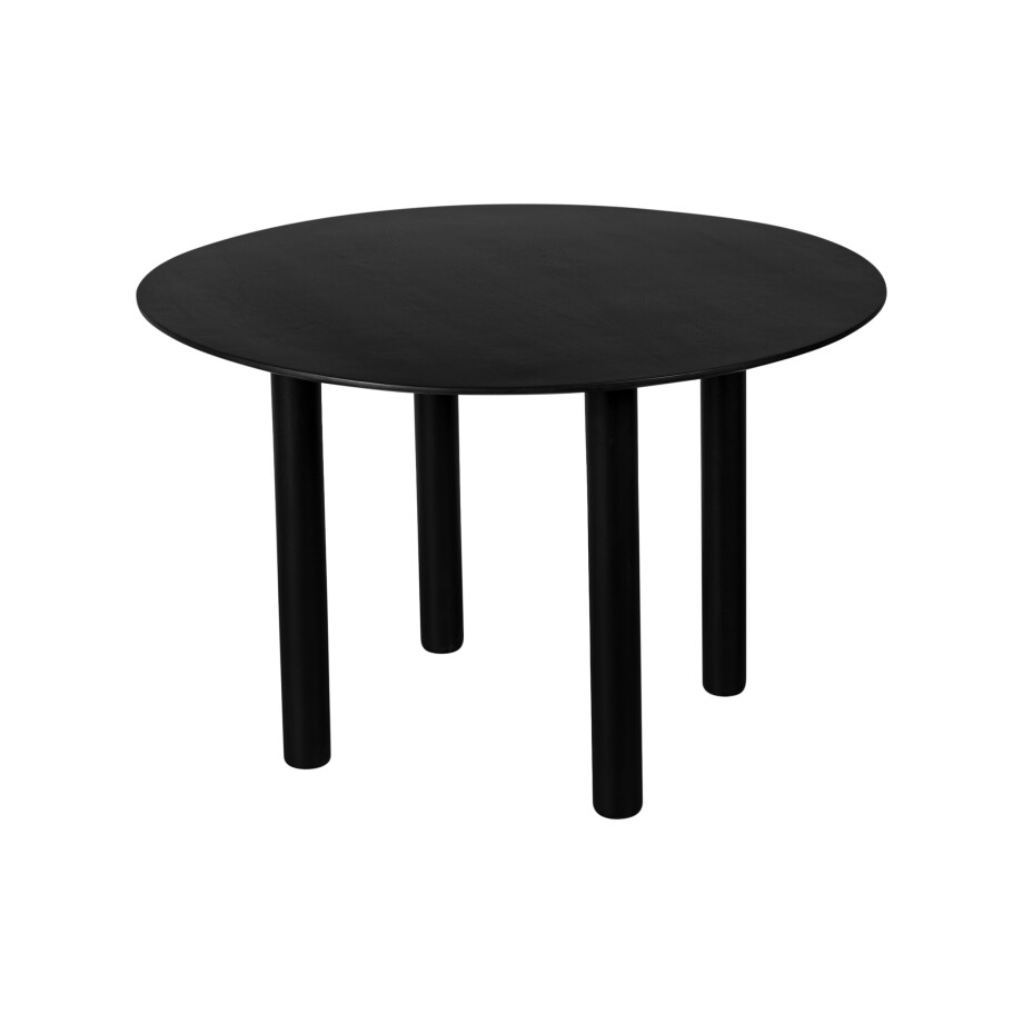 Lewis & Loft Eettafel Lian - Rond ⌀120 cm - FSC®-gecertificeerd mangohout - Zwart afbeelding 1