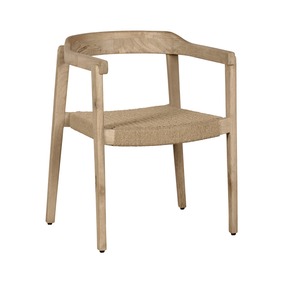 Lewis & Loft Eetkamerstoel Lemi - Rotan - FSC®-gecertificeerd mangohout - Naturel afbeelding 1