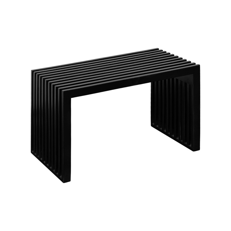 Lewis & Loft Halbankje Lexi - 73x35x43cm - FSC® gecertificeerd mangohout - Klein - Zwart afbeelding 1