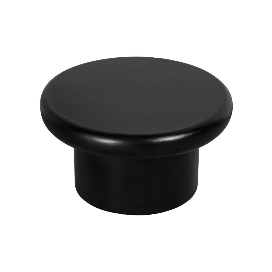 Lewis & Loft Salontafel Leke - FSC® Mangohout - Rond ⌀60 cm - Zwart afbeelding 1