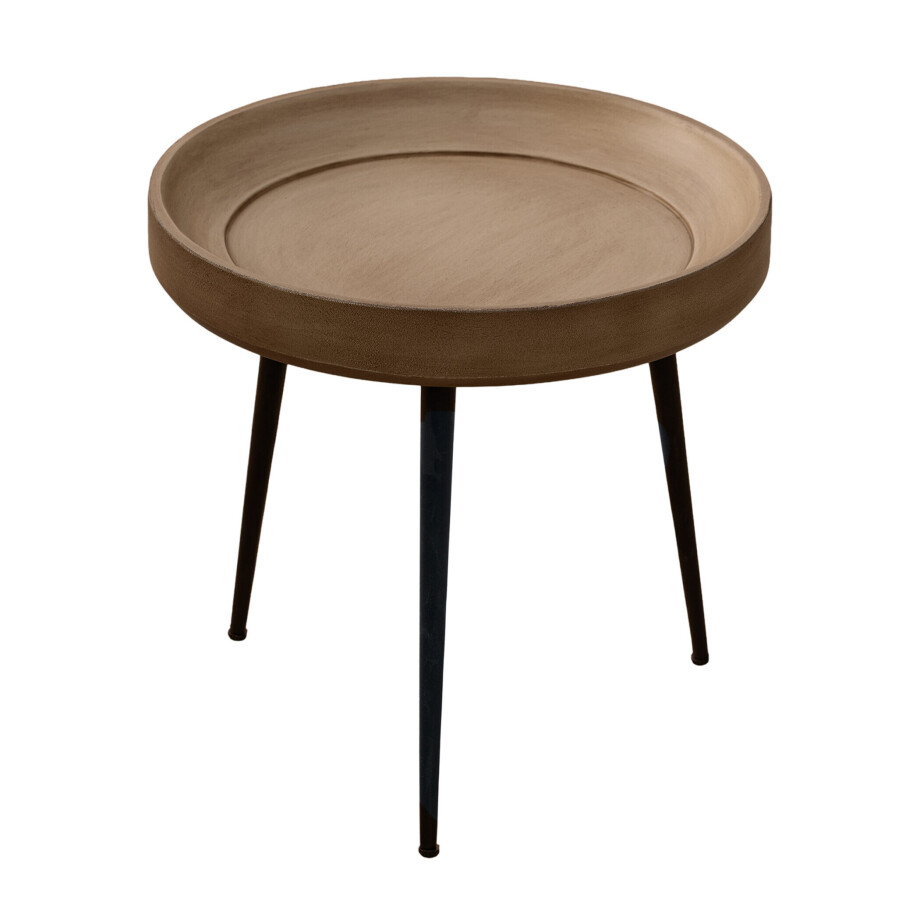 Lewis & Loft Bijzettafel Luus - FSC® Mangohout - Rond ø40 cm - Mat bruin afbeelding 1