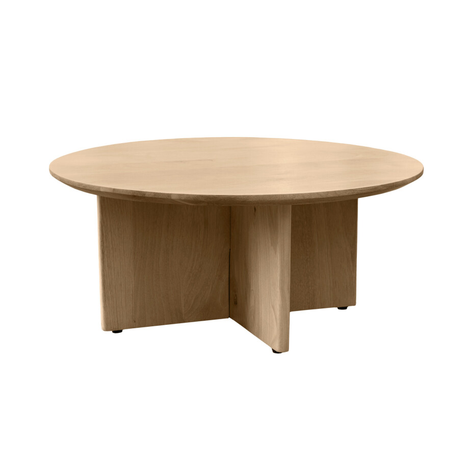 Lewis & Loft Salontafel Lupe - FSC®-gecertificeerd mangohout - Rond ø80 cm - Naturel afbeelding 1