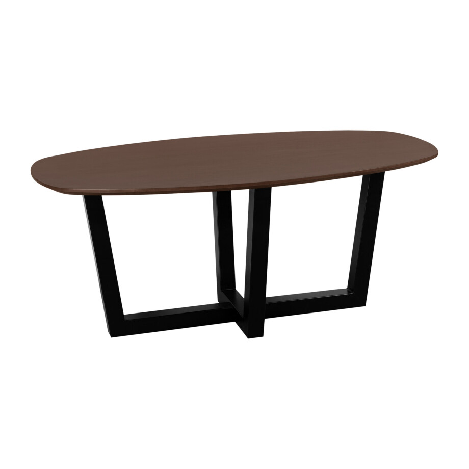 QUVIO Eettafel Sofia - Deens ovaal - 180x90 cm - W-poot - FSC® gecertificeerd mangohout - Bruin QUVIO Eettafel Sofia - Deens ovaal - 180x90 cm - W-poot - FSC® gecertificeerd mangohout - Bruin afbeelding 1