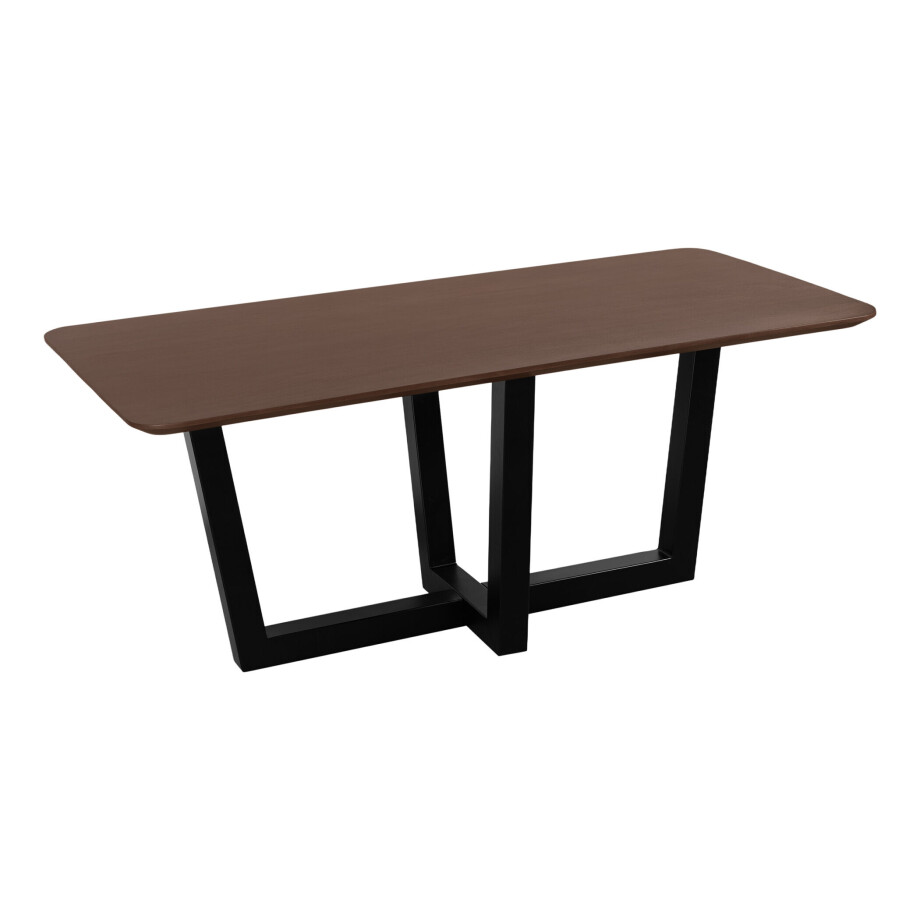 QUVIO Eettafel Sofia - Rechthoekig - W-Poot - FSC®-gecertificeerd mangohout - 180×90 cm - Bruin QUVIO Eettafel Sofia - Rechthoekig - W-Poot - FSC®-gecertificeerd mangohout - 180×90 cm - Bruin afbeelding 1