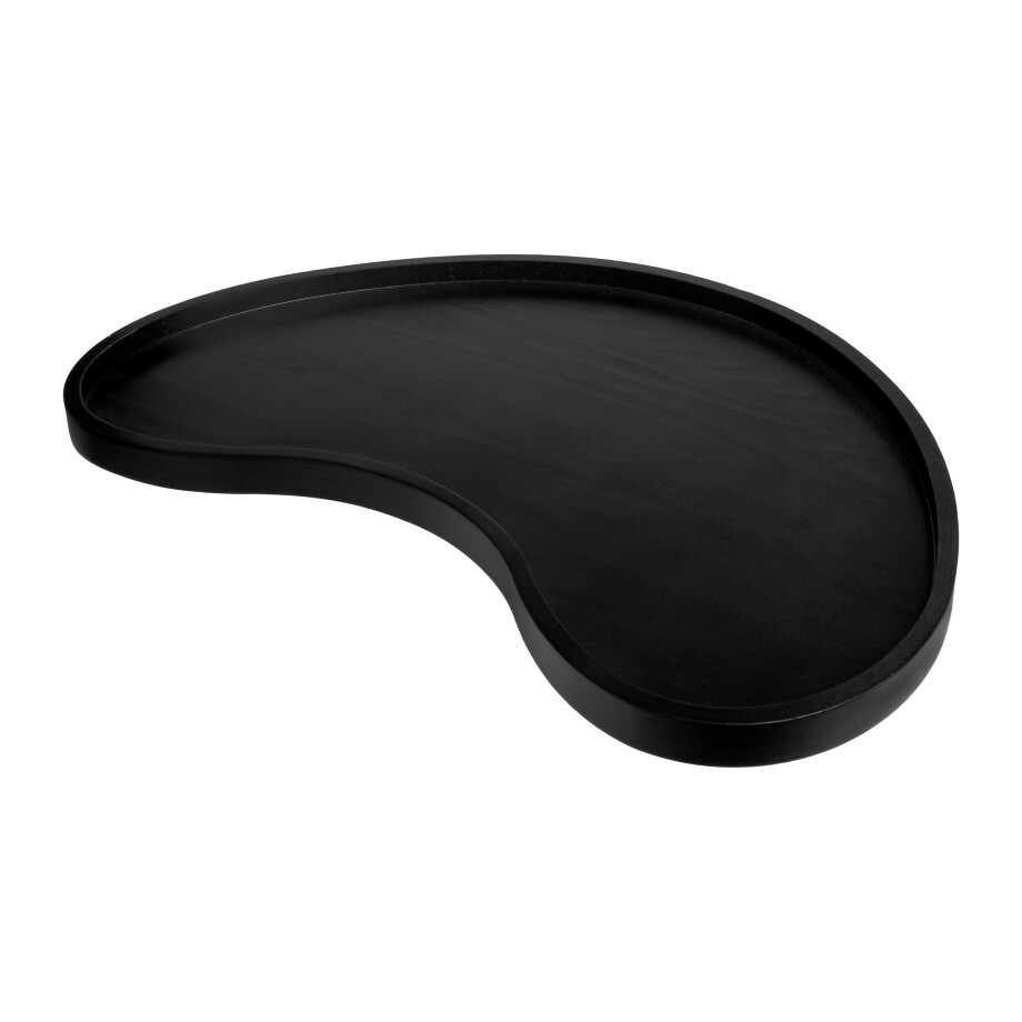 QUVIO Tray - Organisch - Hout - 45x24 cm - Zwart afbeelding 1
