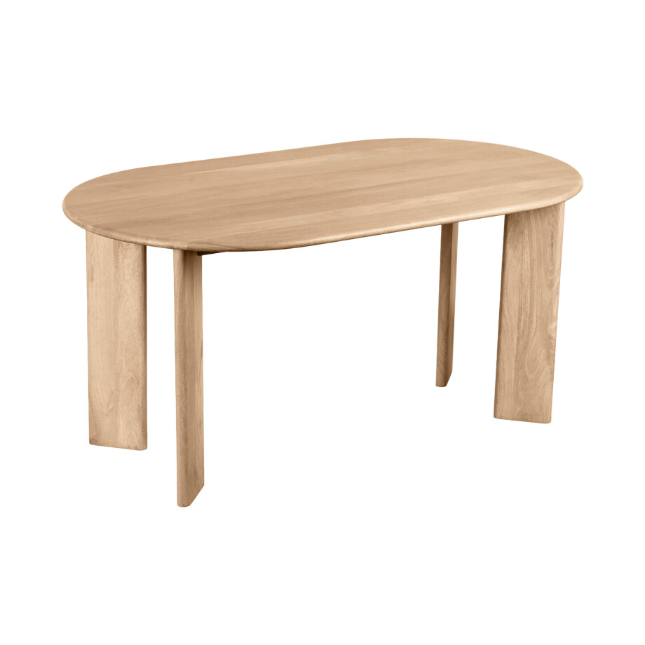 Lewis & Loft Eettafel Lila - Ovaal - 160 x 90 cm - FSC®-gecertificeerd mangohout - Naturel afbeelding 1
