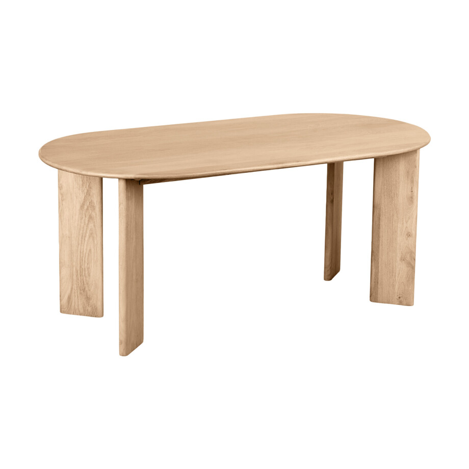 Lewis & Loft Eettafel Lila - Ovaal - 180 x 90 cm - FSC®-gecertificeerd mangohout - Naturel afbeelding 1