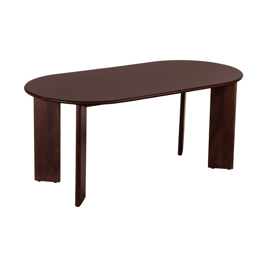 Lewis & Loft Eettafel Lila - Ovaal - 180 x 90 cm - FSC®-gecertificeerd mangohout - Walnoot bruin afbeelding 1