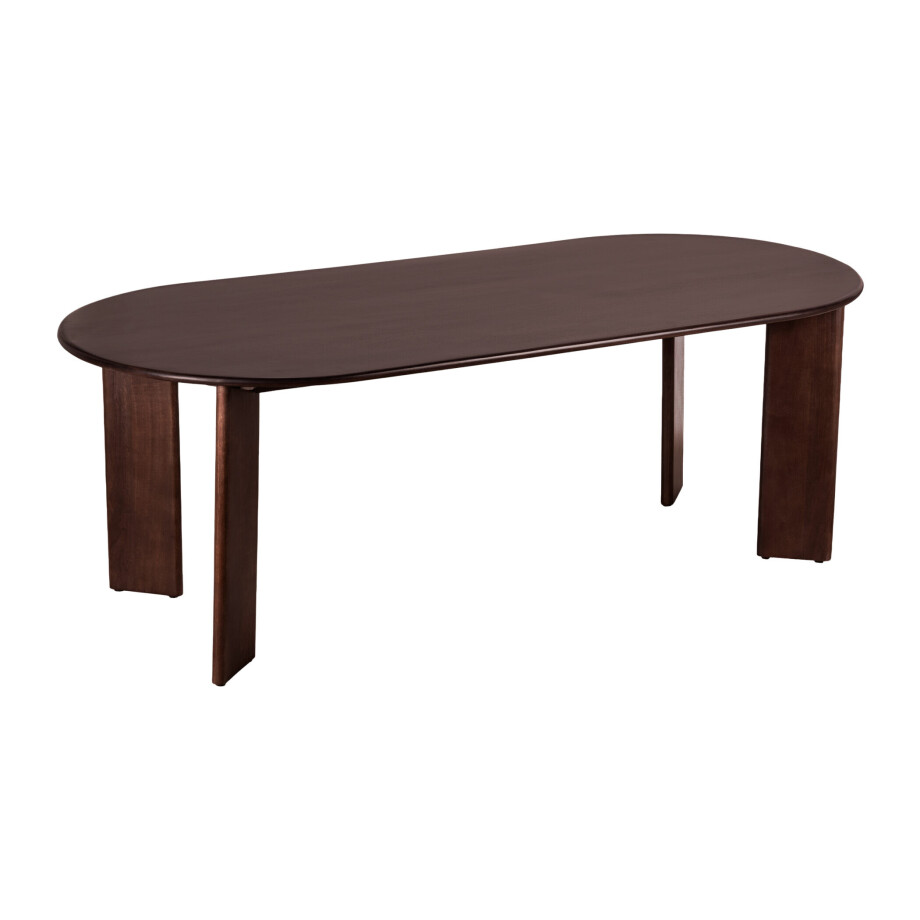 Lewis & Loft Eettafel Lila - Ovaal - 220 x 100 cm - FSC®-gecertificeerd mangohout - Walnoot bruin afbeelding 1