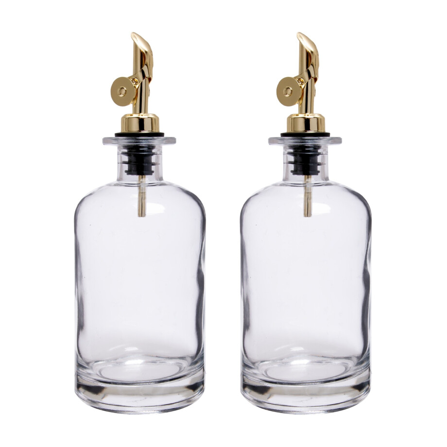 XIVADA Olijfolie Fles - Met schenktuit - Glas - 500 ML - Set van 2 afbeelding 1