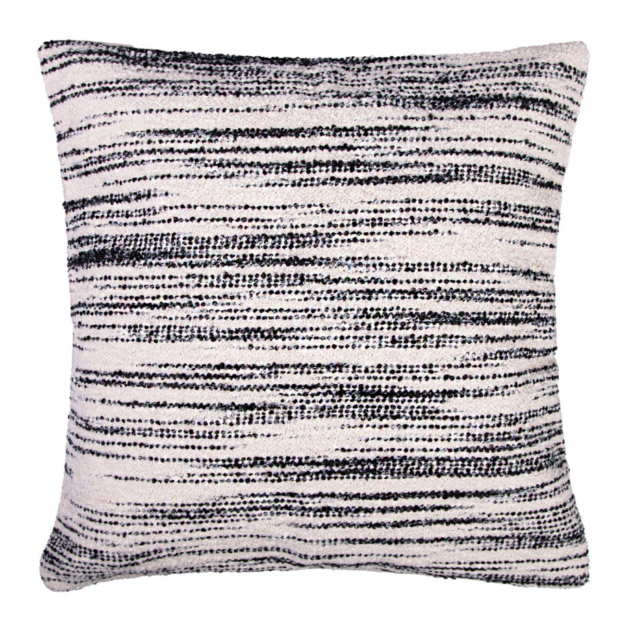QUVIO Sierkussenhoes gebreid patroon - Polyester - 45x45 cm - Wit - Grijs afbeelding 1