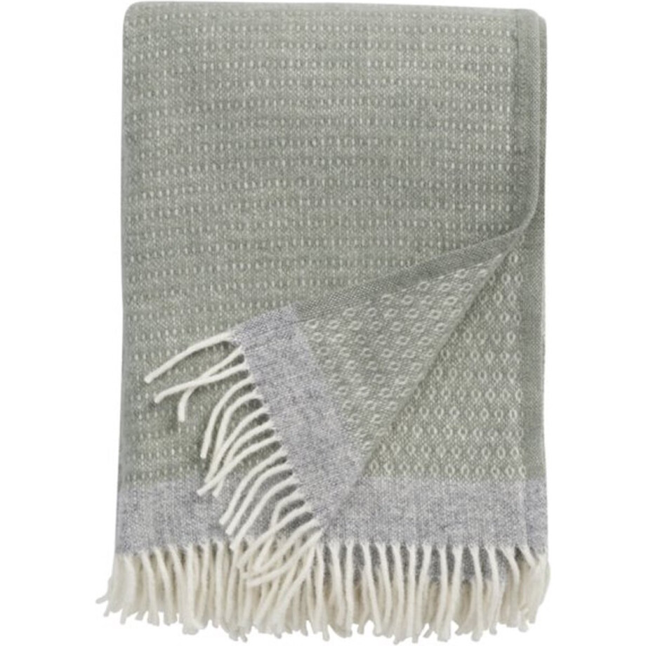Klippan - Harald - Plaid - 100% wol - Green - Pale Green Grey - Zachtgroen Grijs Wolwit - 100% ecologisch geproduceerd - 130cm x 200cm Klippan - Harald - Plaid - 100% wol - Green - Pale Green Grey - Zachtgroen Grijs Wolwit - 100% ecologisch geproduceerd - 130cm x 200cm afbeelding 1