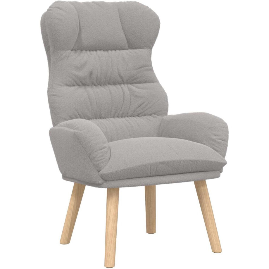 vidaXL - Fauteuil - Lichtgrijs - 69 - x - 74 - x - 93 - cm - Sherpa - Stof vidaXL - Fauteuil - Lichtgrijs - 69 - x - 74 - x - 93 - cm - Sherpa - Stof afbeelding 1