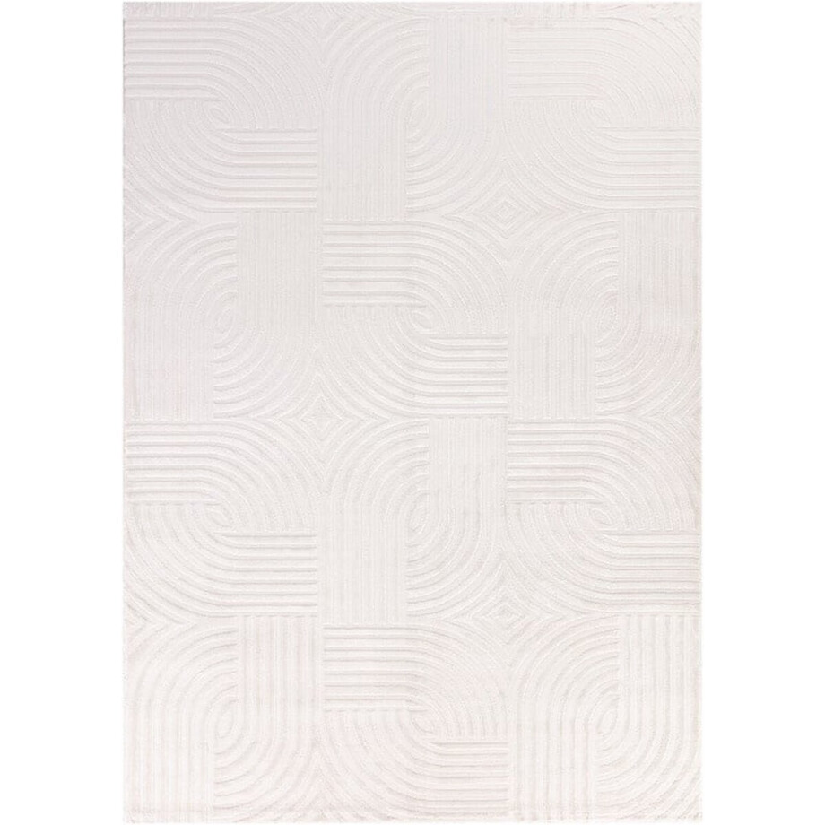 Flycarpets Cara Modern Japandi Architectura Vloerkleed - Creme - 240x340 cm afbeelding 1