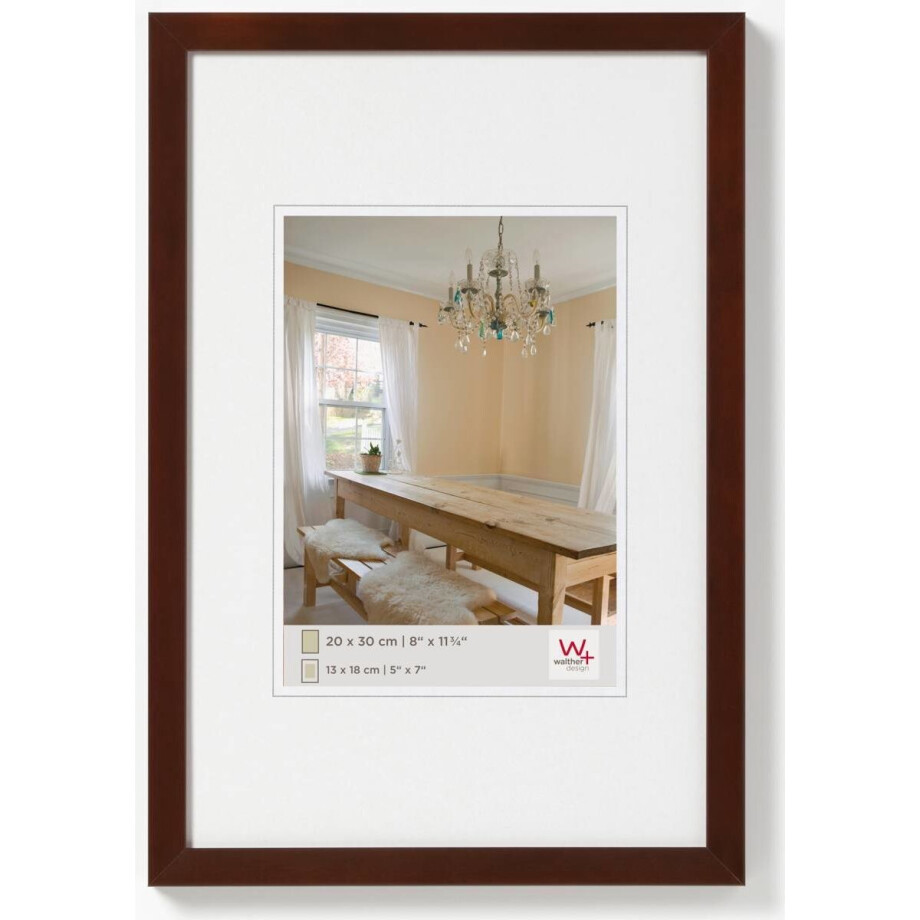Walther Peppers - Houten lijst - Fotoformaat 29,7x42 cm (A3) - Walnoot afbeelding 1