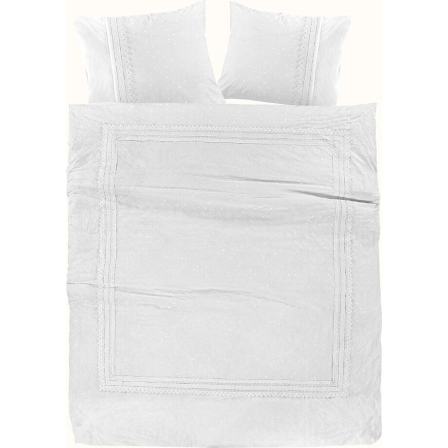Papillon Parma Dekbedovertrek - Tweepersoons - 200x200/220 cm - Wit Papillon Parma Dekbedovertrek - Tweepersoons - 200x200/220 cm - Wit afbeelding 1