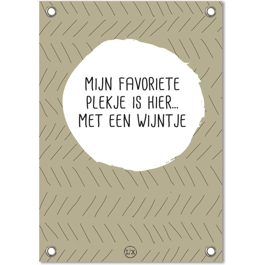 Tuinposter mijn favoriete plekje green A2 afbeelding 1