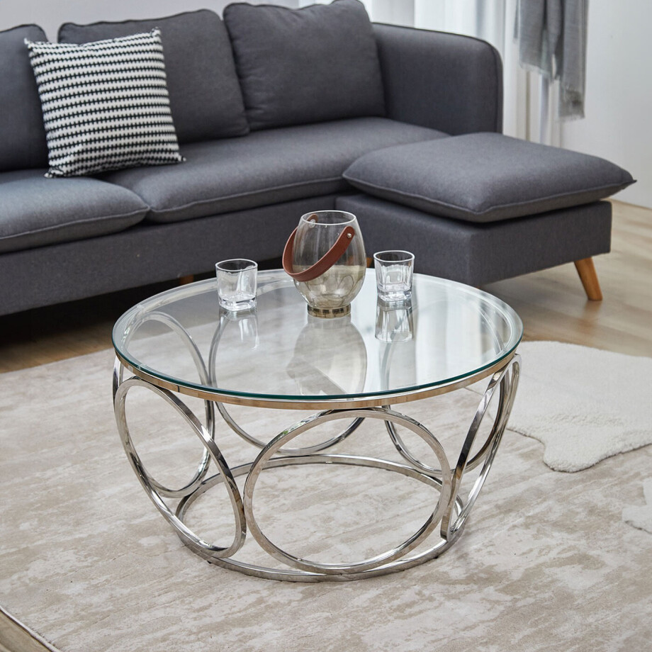 Artistiq Salontafel 'Tighe' 80cm, kleur zilver afbeelding 1