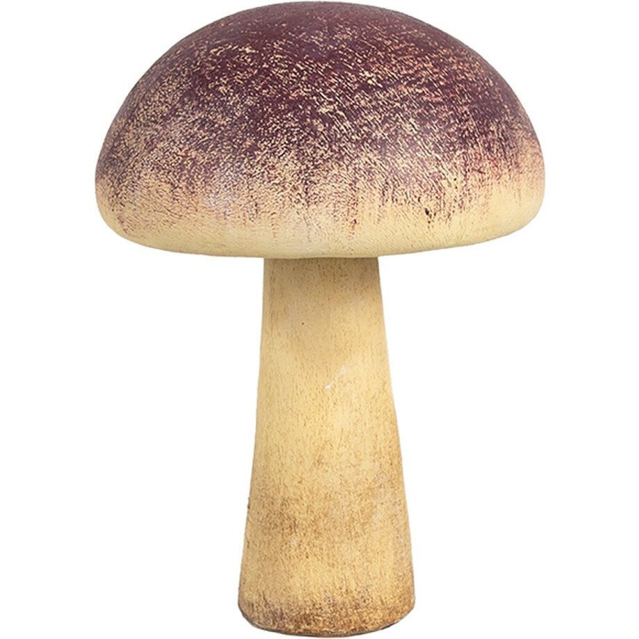 Clayre & Eef Decoratie Paddenstoel Ø11x16 cm Paars Polyresin Herfst decoratie afbeelding 1