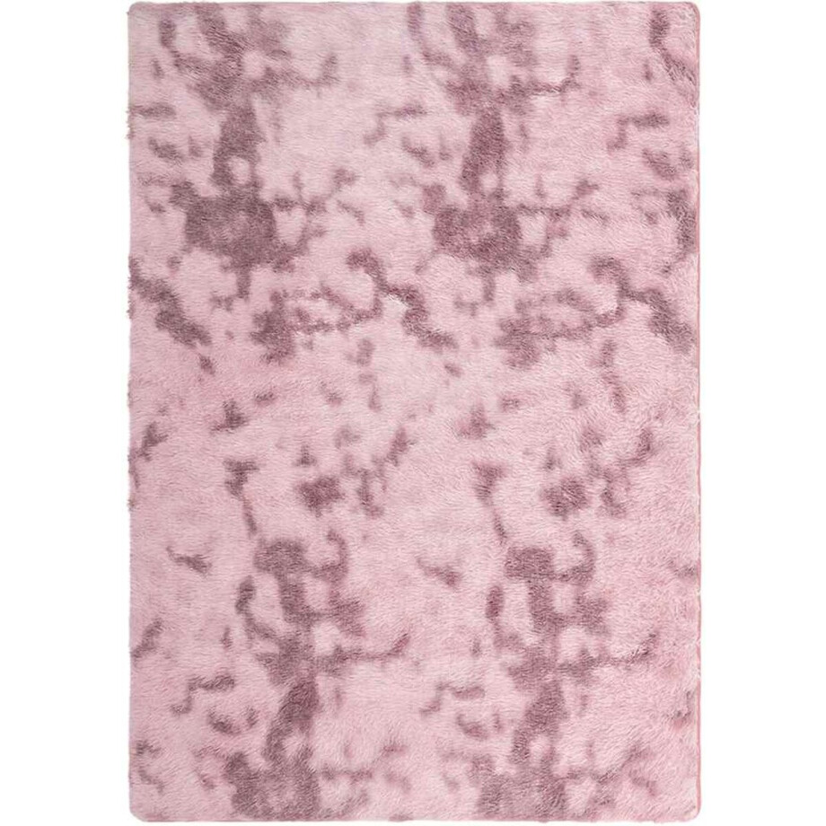 vidaXL - Hoogpolig - vloerkleed - NAVARRA - 160x230 - cm - polyester - stoffig - roze vidaXL - Hoogpolig - vloerkleed - NAVARRA - 160x230 - cm - polyester - stoffig - roze afbeelding 1