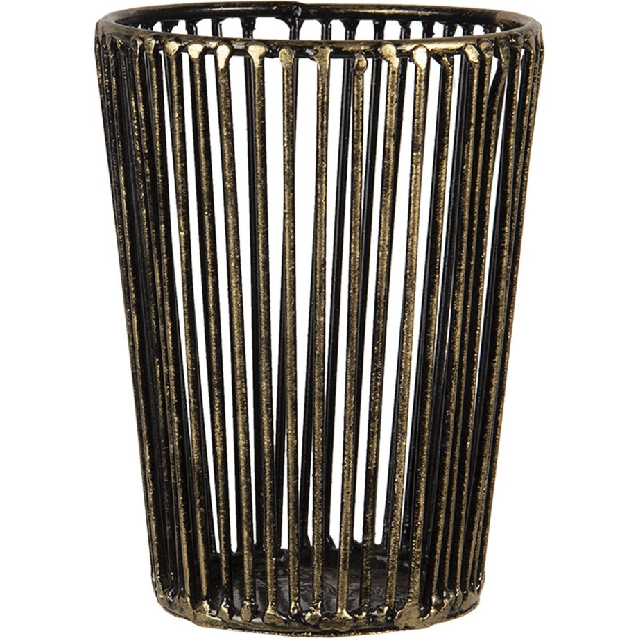 Clayre & Eef Theelichthouder Ø 10x14 cm Koperkleurig IJzer afbeelding 1