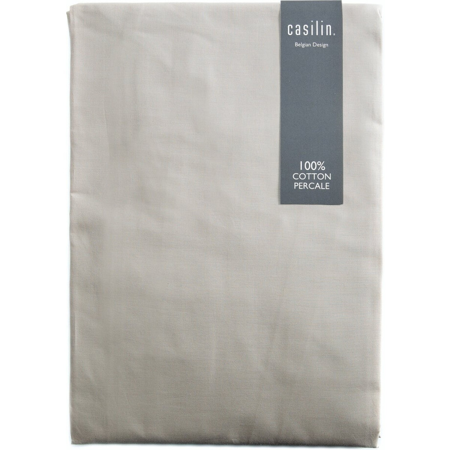 Casilin - Luxe Hoeslaken - Perkal Katoen - Beige - 200x200cm afbeelding 1