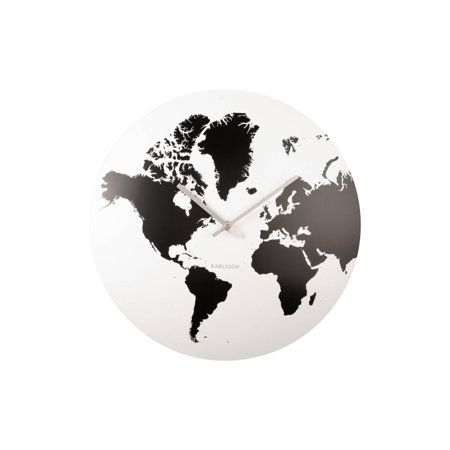 Wandklok World Map | KARLSSON afbeelding 1