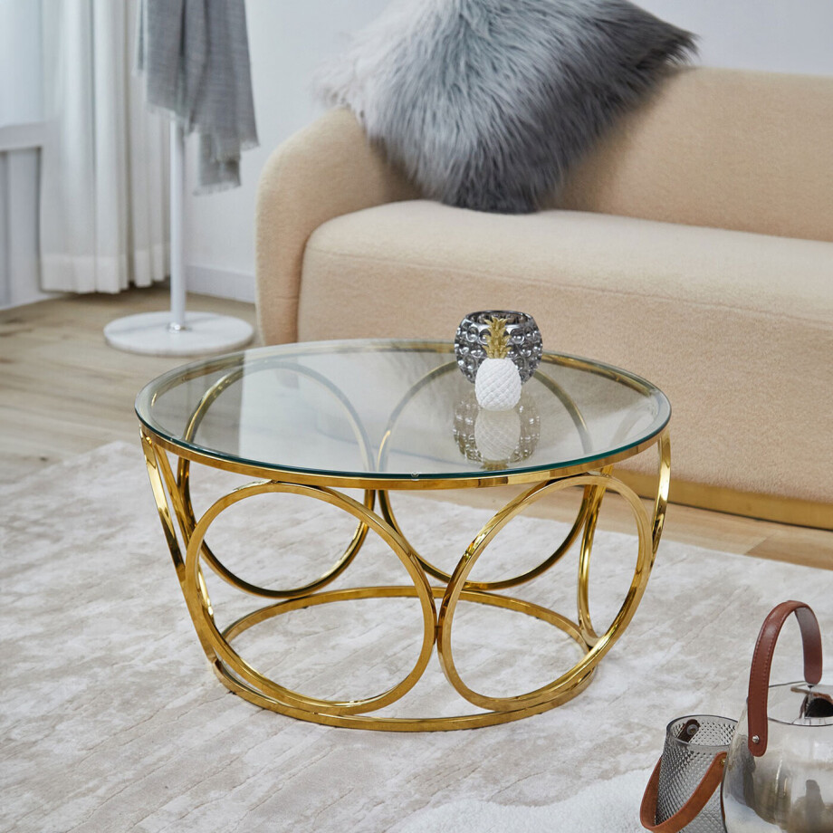 Artistiq Salontafel 'Tighe' 80cm, kleur goud afbeelding 1