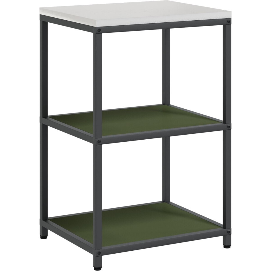 vidaXL - Keukenplankeenheid - HATTEM - Olijfgroen - 60 - x - 50 - x - 92 - cm - Staal afbeelding 1