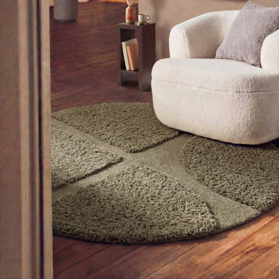 Vloerkleed Jasper Rond - Groen Xcm - Polyester - Dekbed-Discounter.nl Vloerkleed Jasper Rond - Groen Xcm - Polyester - Dekbed-Discounter.nl afbeelding