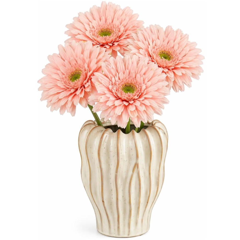 Mica Decorations Kunstbloem Gerbera Floral - 4x - H60 cm - roze - kunststof - stelen kunstbloemen - boeket - rozen bloemetjes Mica Decorations Kunstbloem Gerbera Floral - 4x - H60 cm - roze - kunststof - stelen kunstbloemen - boeket - rozen bloemetjes afbeelding 1