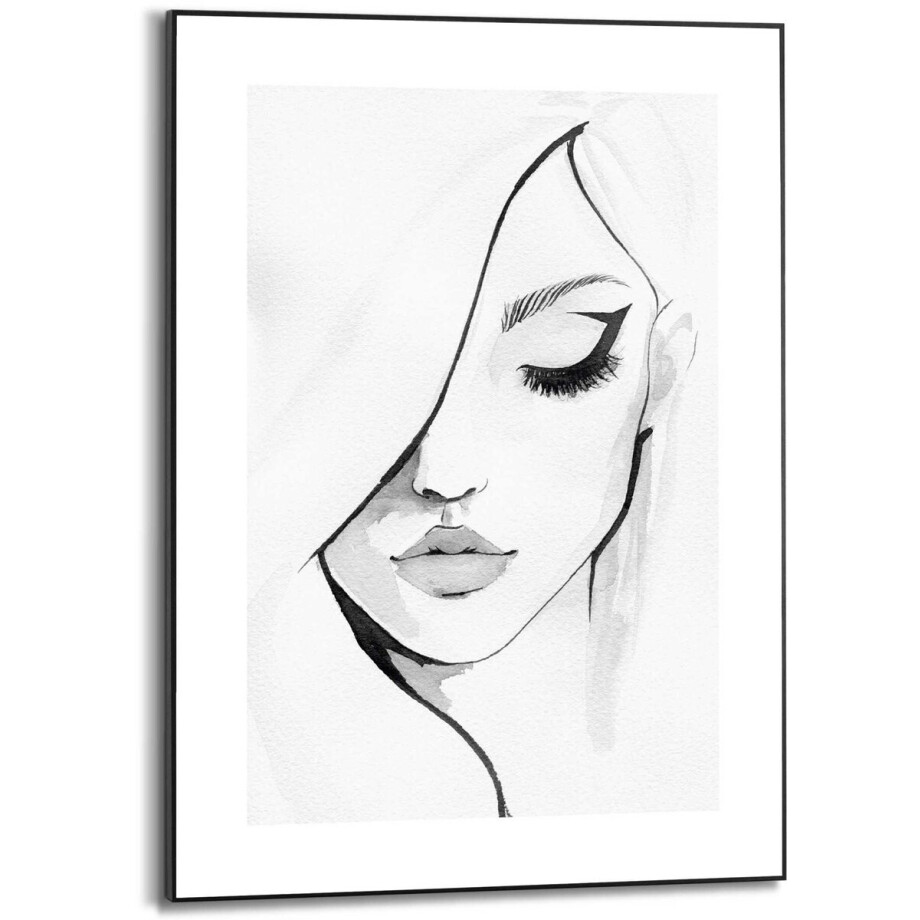 Schilderij Gezicht - 70 x 50 - Hout - REINDERS Schilderij Gezicht - 70 x 50 - Hout - REINDERS afbeelding 1