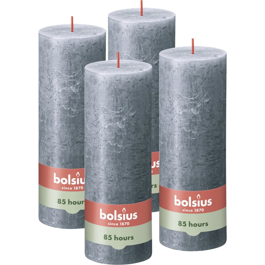 Bolsius - Rustieke Kaars - 4 Stuks - Donker Blauw - 19cm Bolsius - Rustieke Kaars - 4 Stuks - Donker Blauw - 19cm afbeelding 1