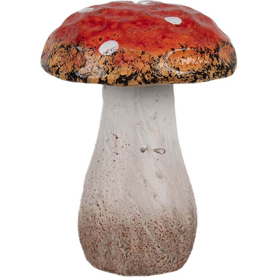 Clayre & Eef Decoratie Paddenstoel Ø 5x7 cm Rood Wit Keramiek Herfst decoratie Clayre & Eef Decoratie Paddenstoel Ø 5x7 cm Rood Wit Keramiek Herfst decoratie afbeelding 1