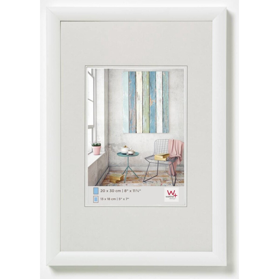 Walther Trendstyle - Kunststof lijst - Fotoformaat 30x40 cm - Wit afbeelding 1
