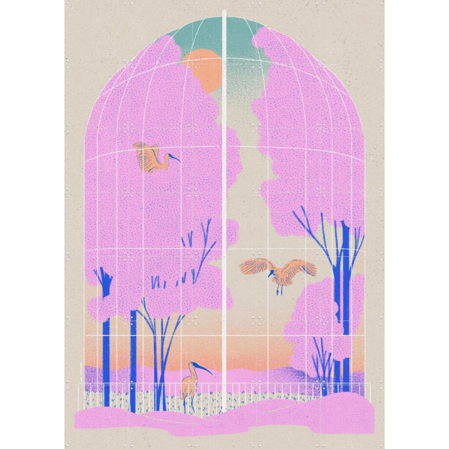 IXXI Aviary, Ada Jarzebowska & Various - 100 x 140 cm - Gratis ophangtool - Grote wanddecoratie en posters IXXI Aviary, Ada Jarzebowska & Various - 100 x 140 cm - Gratis ophangtool - Grote wanddecoratie en posters afbeelding 1