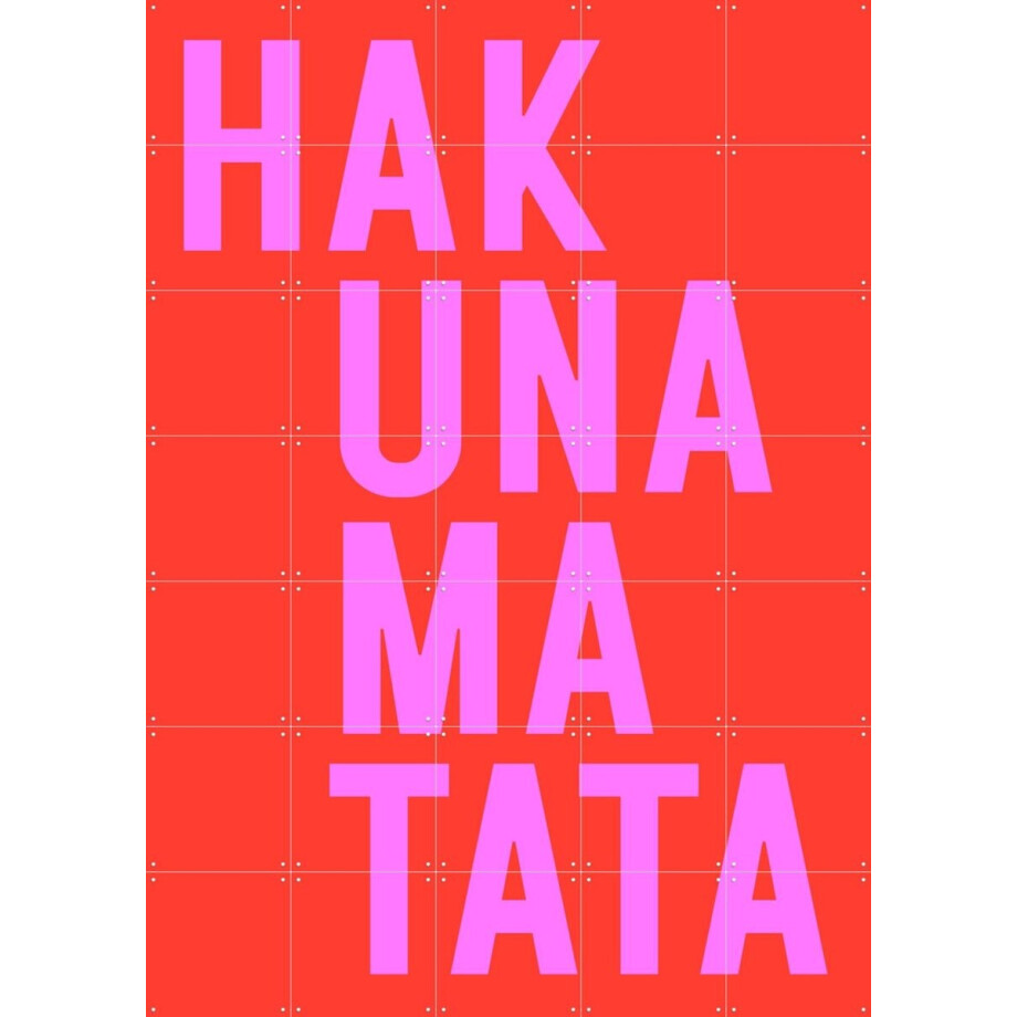 IXXI Hakuna Matata - Red Pink, Ohkimiko & Various - 100 x 140 cm - Gratis ophangtool - Grote wanddecoratie en posters - Typografie, Grafisch Ontwerp IXXI Hakuna Matata - Red Pink, Ohkimiko & Various - 100 x 140 cm - Gratis ophangtool - Grote wanddecoratie en posters - Typografie, Grafisch Ontwerp afbeelding 1